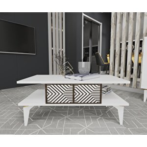 Merli̇ndh Orta Sehpa Beyaz-cevi̇z Beyaz