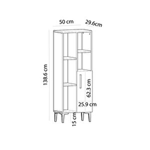 Ephesusdh Ki̇taplik Ve Çok Amaçli Dolap Beyaz Safi̇rmeşe
