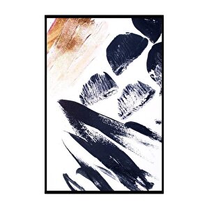 Navy Üçlü Set Yağlı Boya Dokulu Tablo Siyah Çerçeve 75x100 cm
