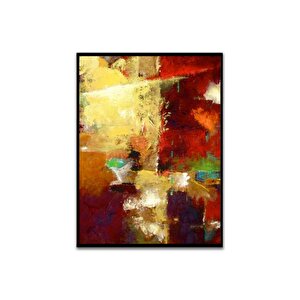 Rora Yağlı Boya Dokulu Tablo Siyah Çerçeve 50x70 cm