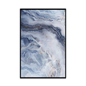 Magulo İkili Set Yağlı Boya Dokulu Tablo Siyah Çerçeve 50x70 cm