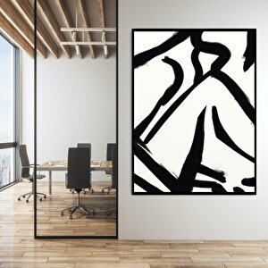 Preto Yağlı Boya Dokulu Tablo Gümüş Çerçeve 60x90 cm