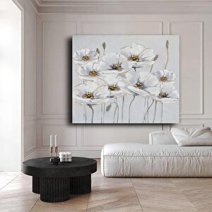 Nove Fiori Yağlı Boya Dokulu Tablo Çerçevesiz 100x100 cm