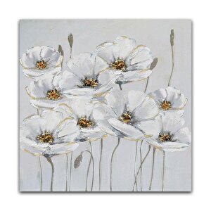 Nove Fiori Yağlı Boya Dokulu Tablo Çerçevesiz 100x100 cm