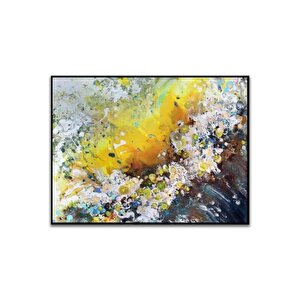Slag Yağlı Boya Dokulu Tablo Gold Çerçeve 100x150 cm