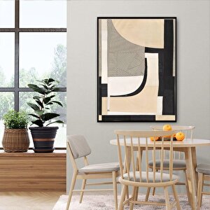 Pola Yağlı Boya Dokulu Tablo Siyah Çerçeve 75x100 cm
