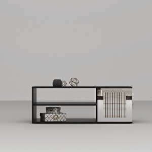 Baredh Lazer Desenli 90 Cm Orta Sehpa Royalmermer Efesmermer Gümüş