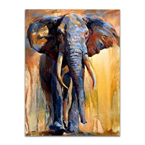 Elephant Yağlı Boya Dokulu Tablo Çerçevesiz 75x100 cm