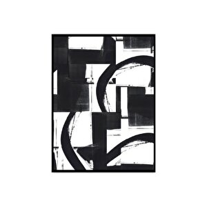 Branco Yağlı Boya Dokulu Tablo Gümüş Çerçeve 60x90 cm