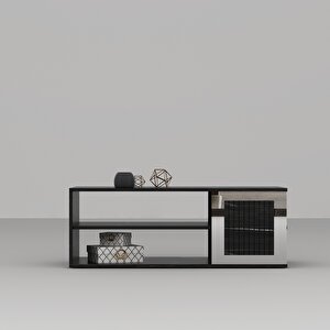 Baredh Lazer Desenli̇ 90 Cm Orta Sehpa Royalmermer Gümüş Gümüş