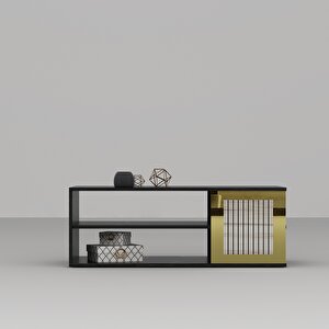 Baredh Lazer Desenli̇ 90 Cm Orta Sehpa Royalmermer Efesmermer Altin Çok Renkli