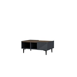 Baredh Lazer Desenli̇ 90 Cm Orta Sehpa Beyaz Altin