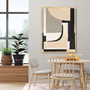 Pola Yağlı Boya Dokulu Tablo Gold Çerçeve 100x150 cm