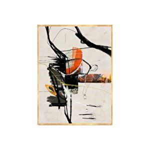 Bebas Yağlı Boya Dokulu Tablo Gold Çerçeve 60x90 cm