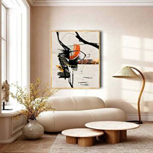 Bebas Yağlı Boya Dokulu Tablo Gold Çerçeve 75x100 cm