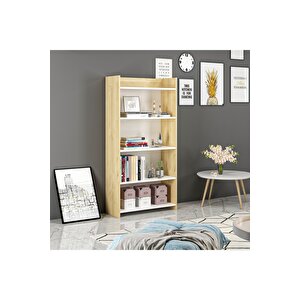 Amydh Ki̇taplik (60 Cm) Safi̇rmeşe Beyaz Meşe