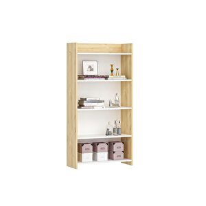 Amydh Ki̇taplik (60 Cm) Safi̇rmeşe Beyaz Meşe