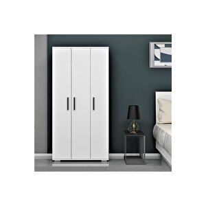 Edi̇tdh 90 Cm Gardirop Beyaz Beyaz