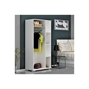 Edi̇tdh 90 Cm Gardirop Beyaz Beyaz
