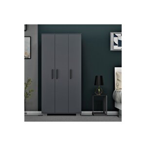 Edi̇tdh 90 Cm Gardirop Antrasi̇t Antrasit