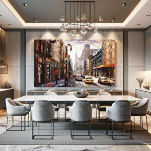 New York City Yağlı Boya Dokulu Tablo Çerçevesiz 75x100 cm