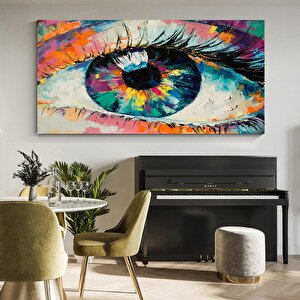 Göz Yağlı Boya Dokulu Tablo Çerçevesiz 90x120 cm