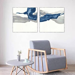 Blagravit İkili Set Yağlı Boya Dokulu Tablo Gold Çerçeve 120x120 cm