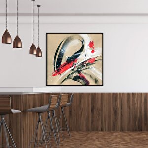 Jetore Yağlı Boya Dokulu Tablo Siyah Çerçeve 90x120 cm