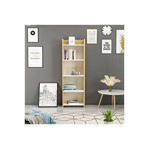 Amydh Ki̇taplik (45) Cm Safi̇rmeşe Beyaz Meşe