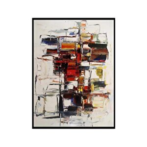 Rozak Yağlı Boya Dokulu Tablo Siyah Çerçeve 90x120 cm