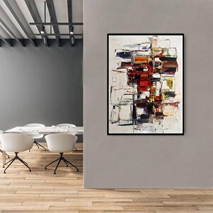 Rozak Yağlı Boya Dokulu Tablo Siyah Çerçeve 100x150 cm