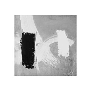 Grey Bw Yağlı Boya Dokulu Tablo Çerçevesiz 120x120 cm