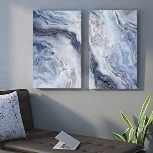 Magulo İkili Set Yağlı Boya Dokulu Tablo Çerçevesiz 60x90 cm