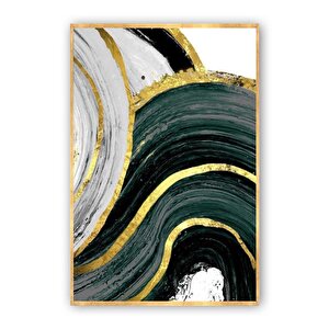 Textures Yağlı Boya Dokulu Tablo Gold Çerçeve 100x150 cm