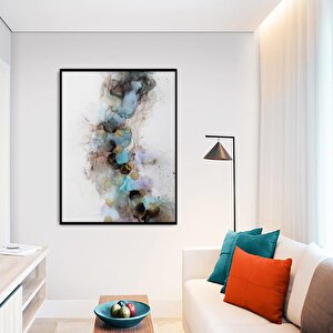 Bambola Yağlı Boya Dokulu Tablo Siyah Çerçeve 100x150 cm