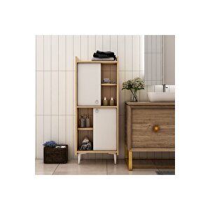 Leedsdh Banyo Dolabı Safirmeşe Beyaz Meşe