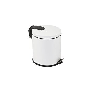 Mutfak Banyo Pedallı Paslanmaz Metal Çöp Kovası 20 Lt Beyaz  817b