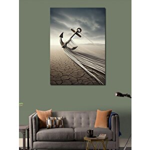 Kanvas Tablo Kurumuş Dünya Ve Çapa 50x70 cm