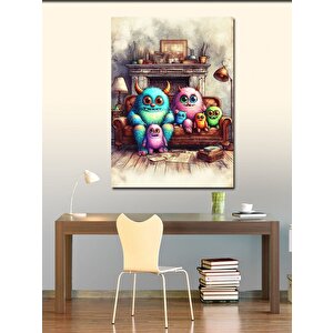 Kanvas Tablo Minik Canavarlar 100x140 cm