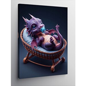Kanvas Tablo Bebek Ejderha 50x70 cm