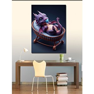 Kanvas Tablo Bebek Ejderha 50x70 cm
