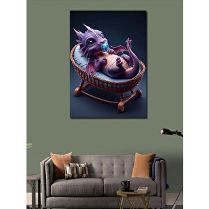 Kanvas Tablo Bebek Ejderha 50x70 cm