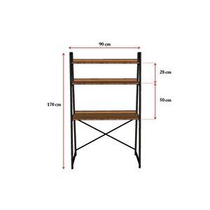 Metal Ki̇taplikli Çalişma Masasi