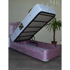 Baza Yatak Başlık Ortopedik 14236 Yatak Taytüy Mavi Silin Metal 90*190 Elyapım