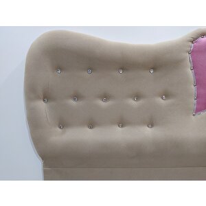 Başlık 14251 Tek Kişilik 100 Lık Başlık Tay Tüy Krem Kalpli Başlık