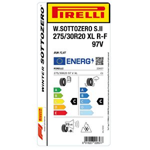 275/30r20 97v Xl Winter Sottozero Serie 2 R-f Oto Kış Lastiği (üretim: 2023)