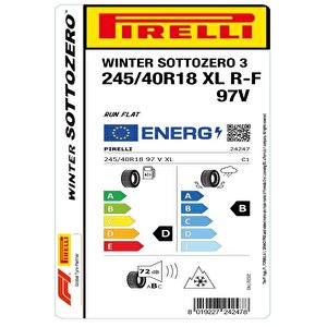 245/40 R18 97v Xl Rft Winter Sottozero 3 Oto Kış Lastiği (üretim:2024)