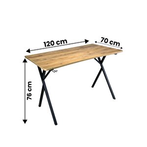 Heygaming Profesyonel Oyuncu Masası Ceviz Siyah Bilgisayar Çalışma Masası 120 Cm