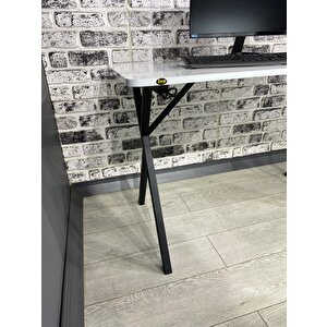 Heygaming Profesyonel Oyuncu Masası Beyaz Siyah Bilgisayar Çalışma Masası 120 Cm