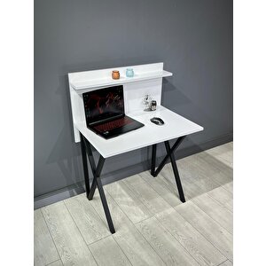 Maya Raflı Çalışma Masası Beyaz 82 Cm